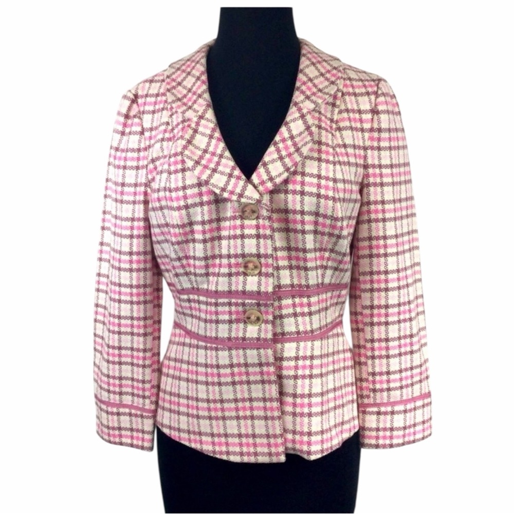 NWT Lillie Rubin Plaid Blazer